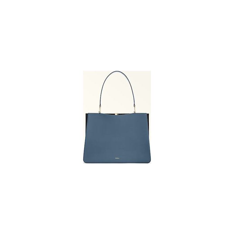 Tote L GRIGIO BLU+NERO Furla Agata | Furla IT