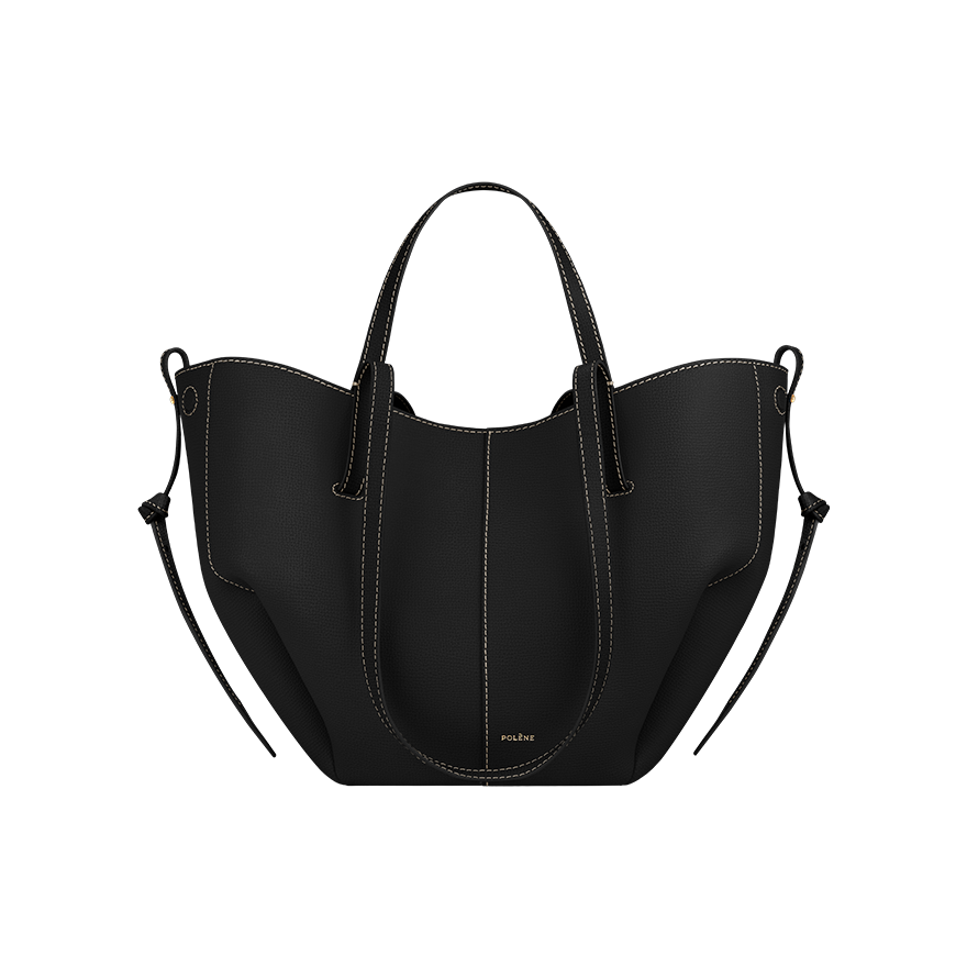 Cyme Mini - Edition Textured Black with Ecru Stitching