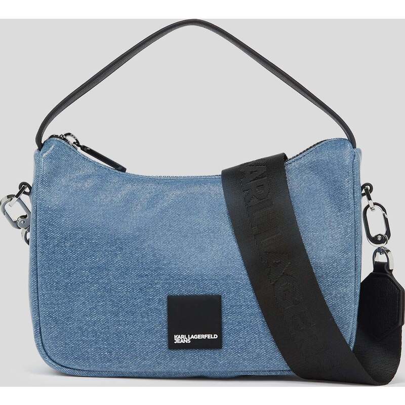 KLJ BOX LOGO COATED MINI HOBO BAG