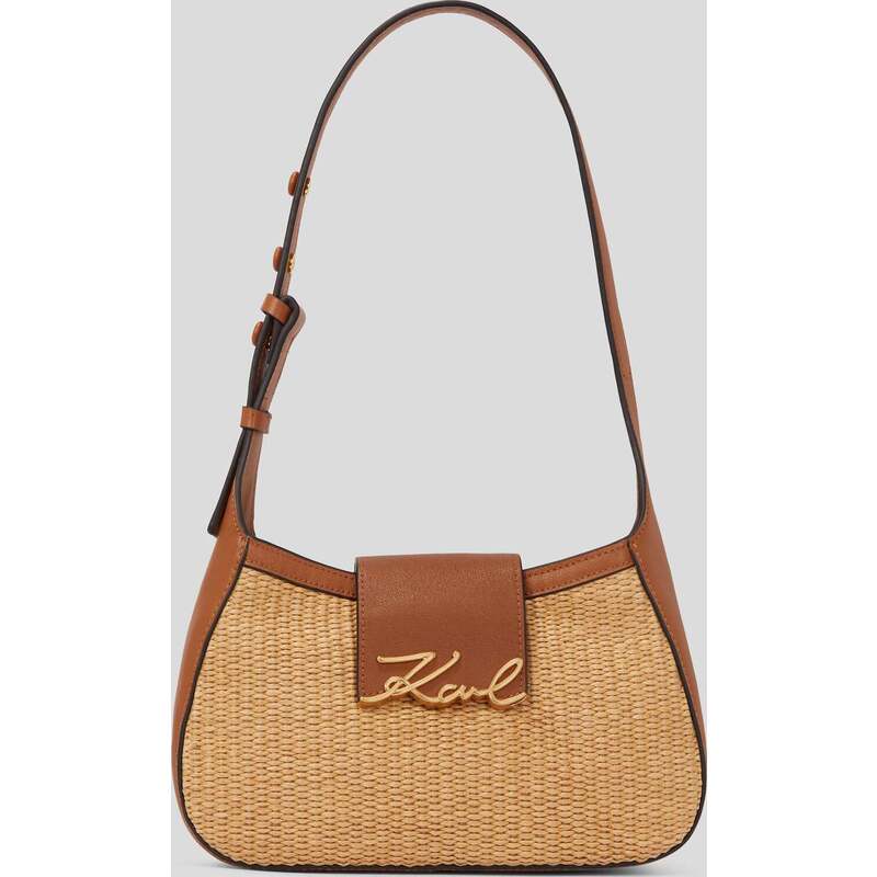 K/Signature small woven shoulder bag