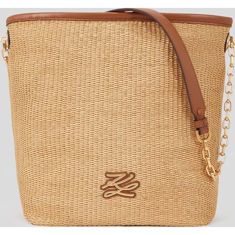 K/Autograph woven medium bucket bag