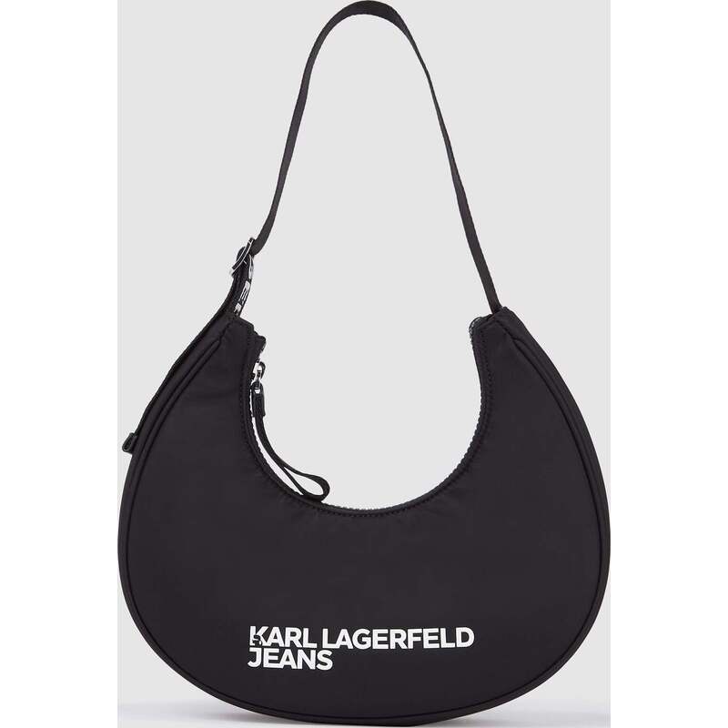 Logo nylon moon shoulder bag