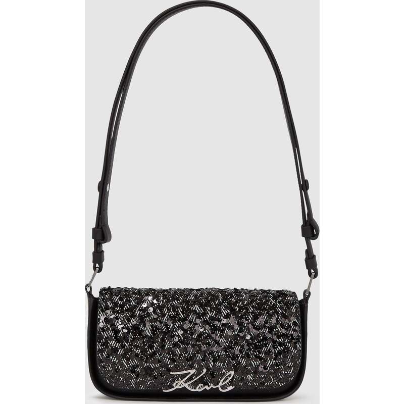 K/Signature sequin crossbody bag
