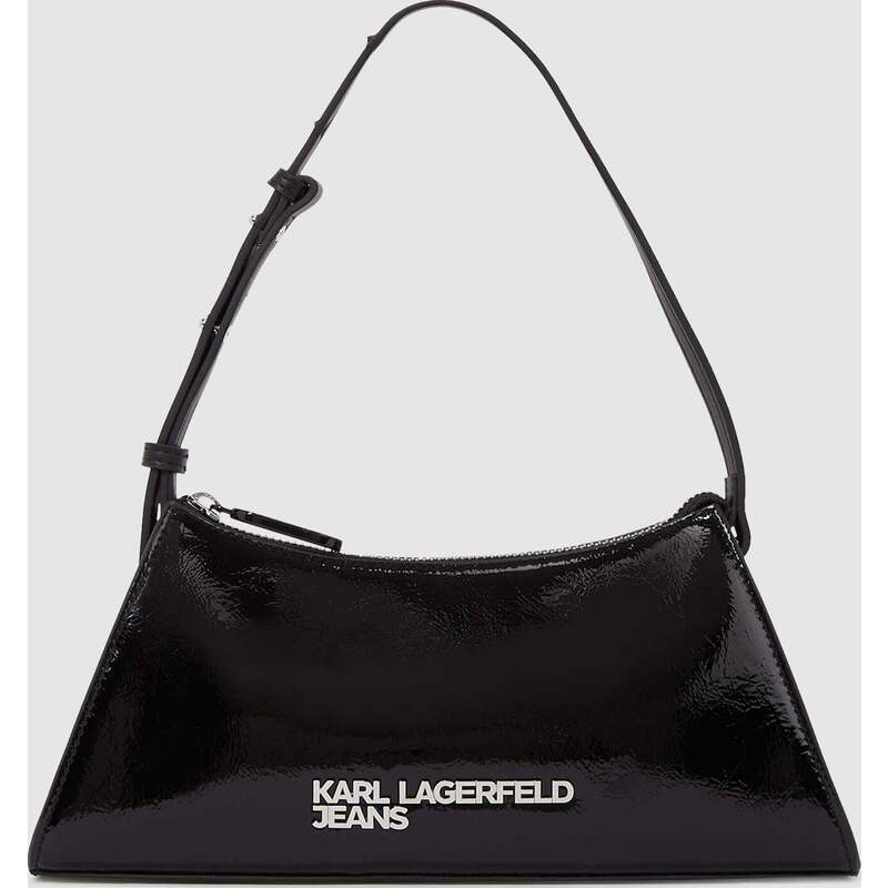 Logo geo shiny shoulder bag