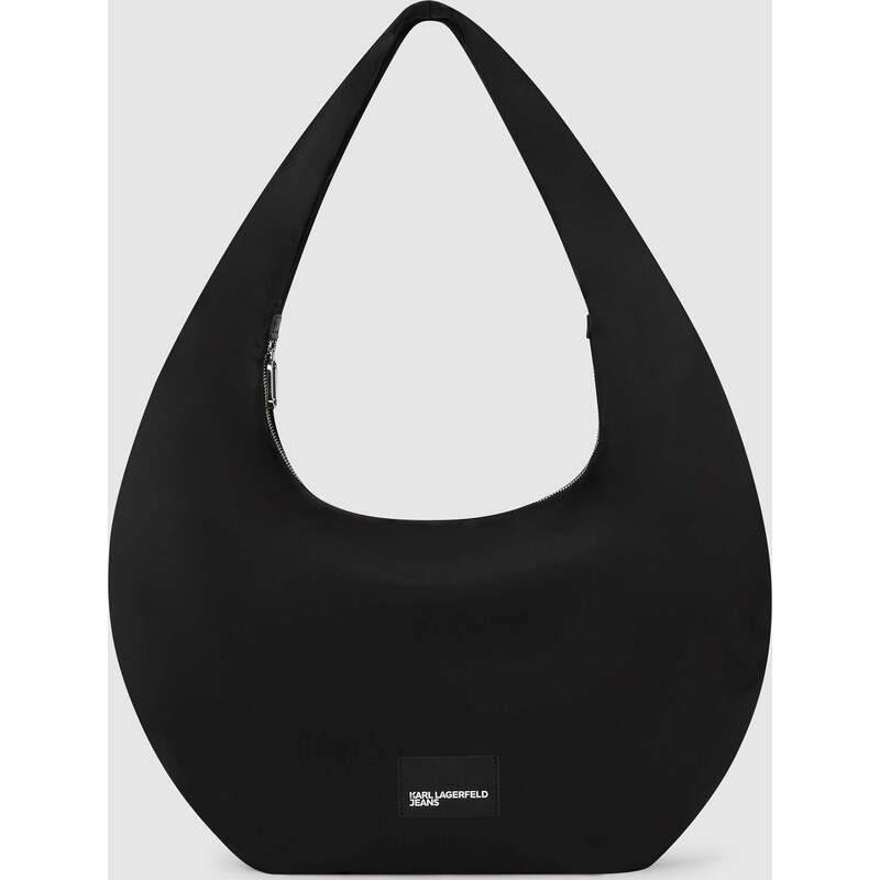 Glossy nylon hobo bag