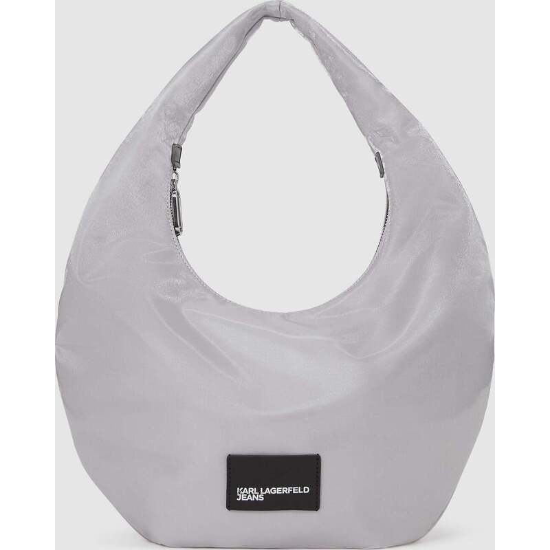 Nylon metallic shoulder bag