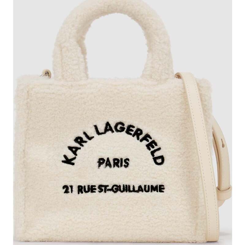 Rue St-Guillaume mini shearling tote bag