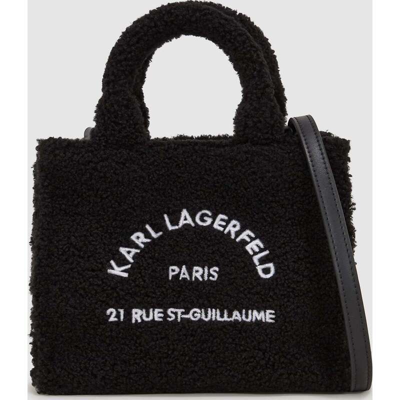 Rue St-Guillaume mini shearling tote bag