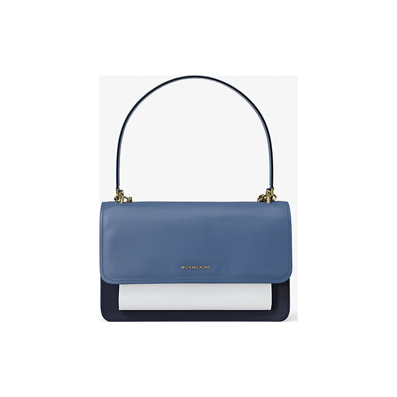 Claire Large Color-Block Leather Shoulder Bag