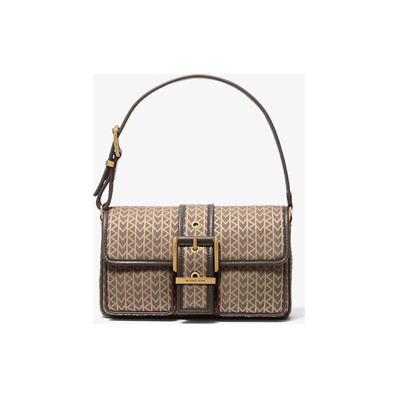 Colby Medium MK2000 Logo Jacquard Shoulder Bag