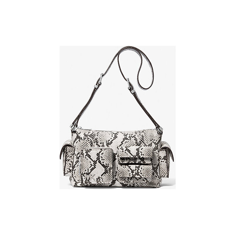 Dakota Medium Snake Embossed Leather Shoulder Bag