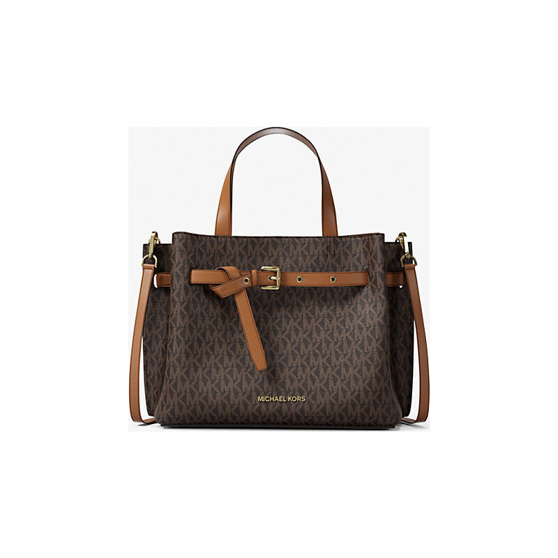 Emilia Medium Signature Logo Satchel