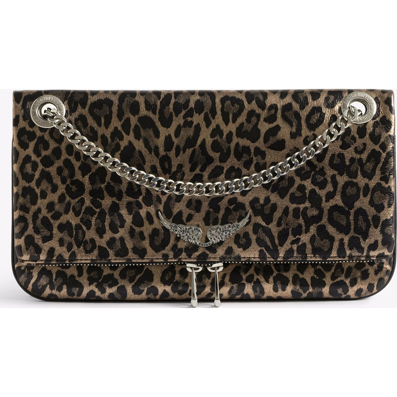 Rock II Metal Leopard Clutch
