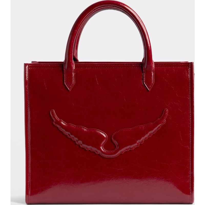 Angel Tote Bag Wrinkled Patent