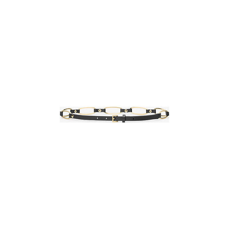 Chain Link Leather Belt