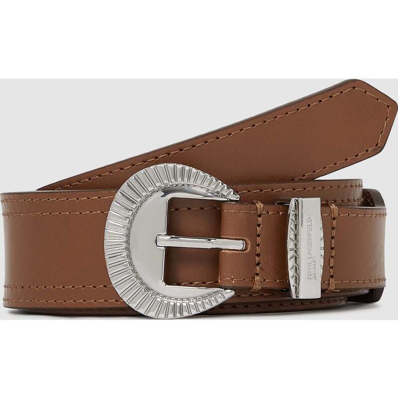 Western round buckle belt