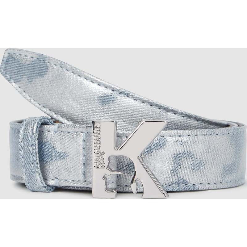 K-logo denim belt