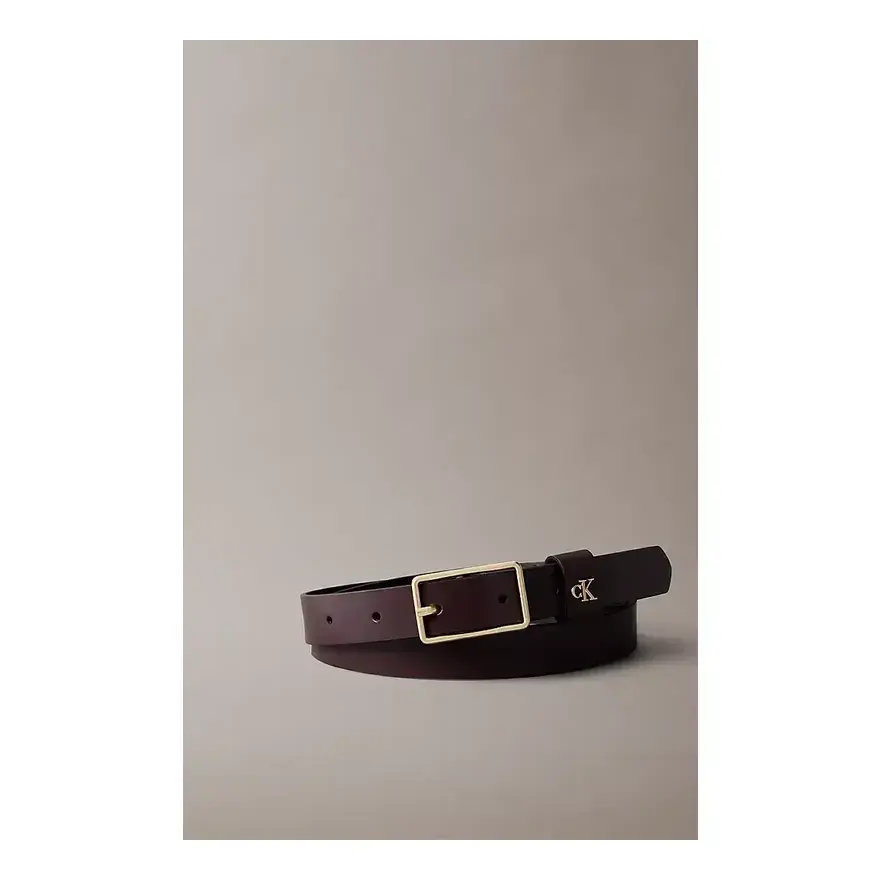 Ceinture en cuir pleine fleur avec logo