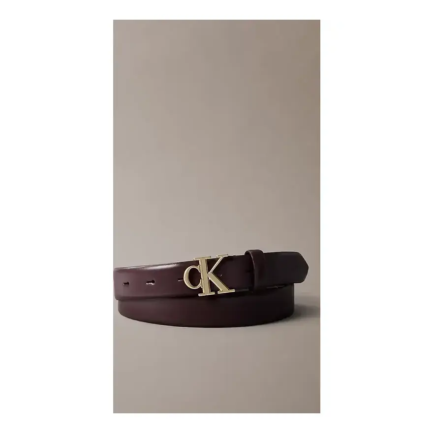 Ceinture en cuir pleine fleur avec logo
