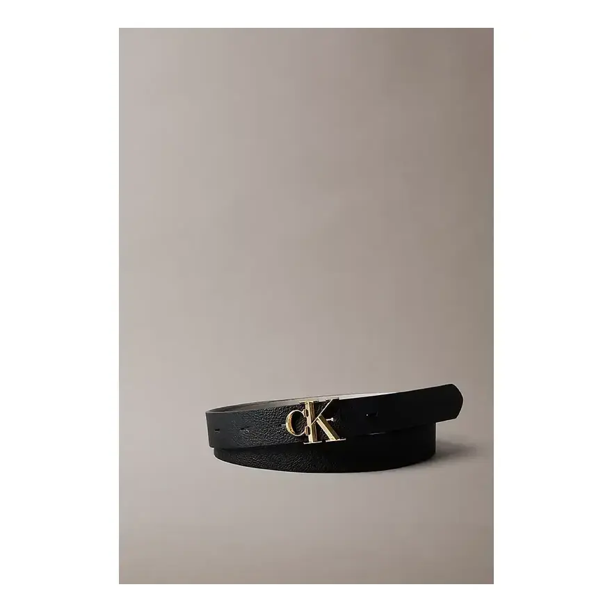 Ceinture réversible en cuir grainé avec logo