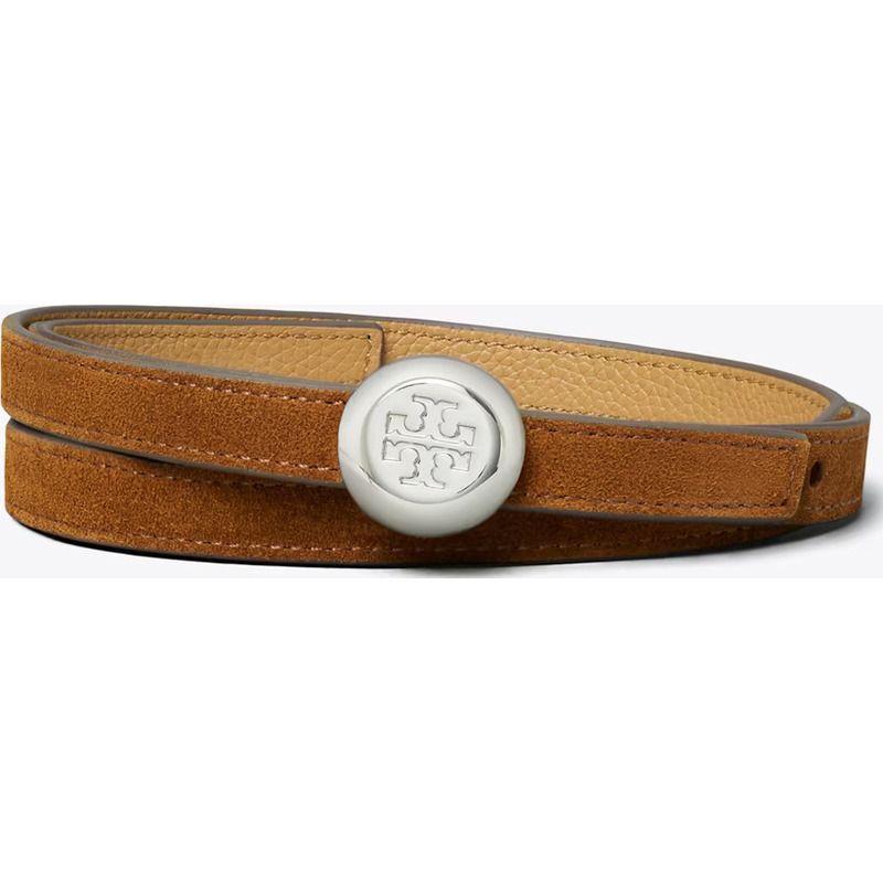 Romy Reversible Suede Belt in brown, size XL