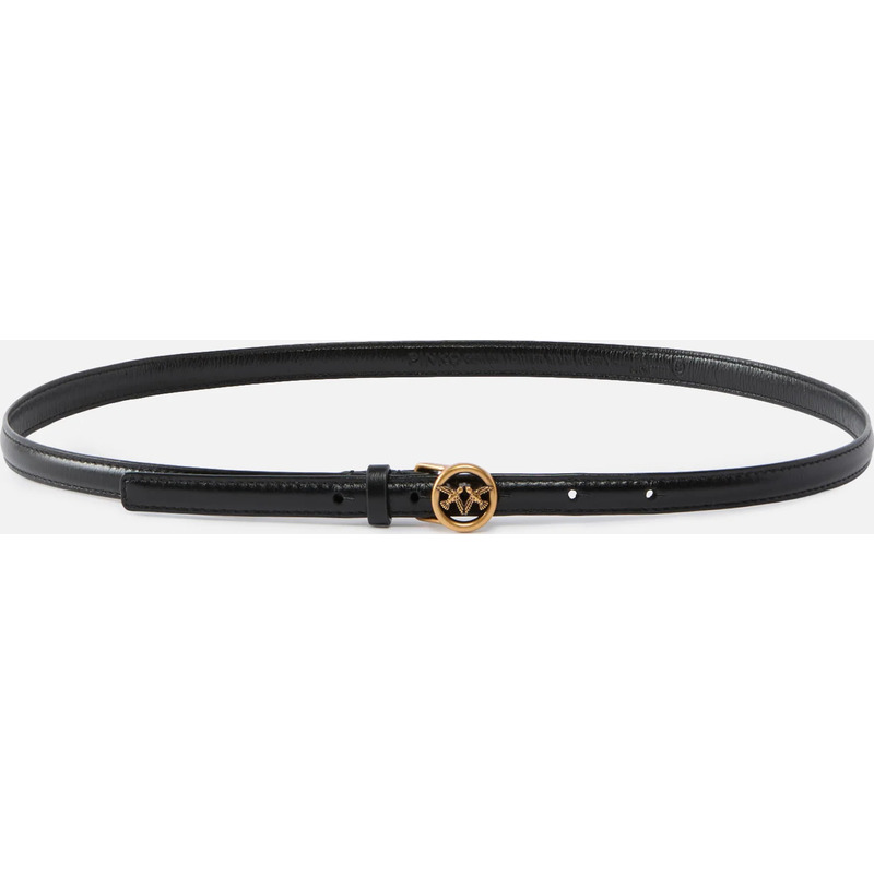 Ceinture fine en cuir brillant 1 cm