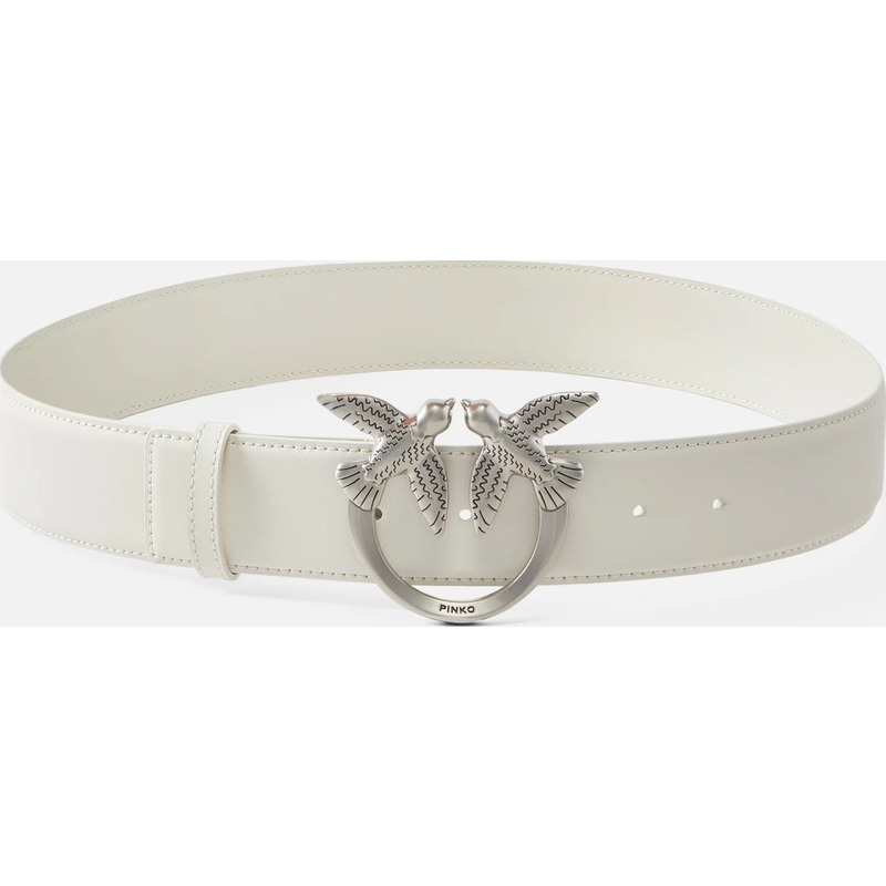 Ceinture large Love Birds en cuir 4cm