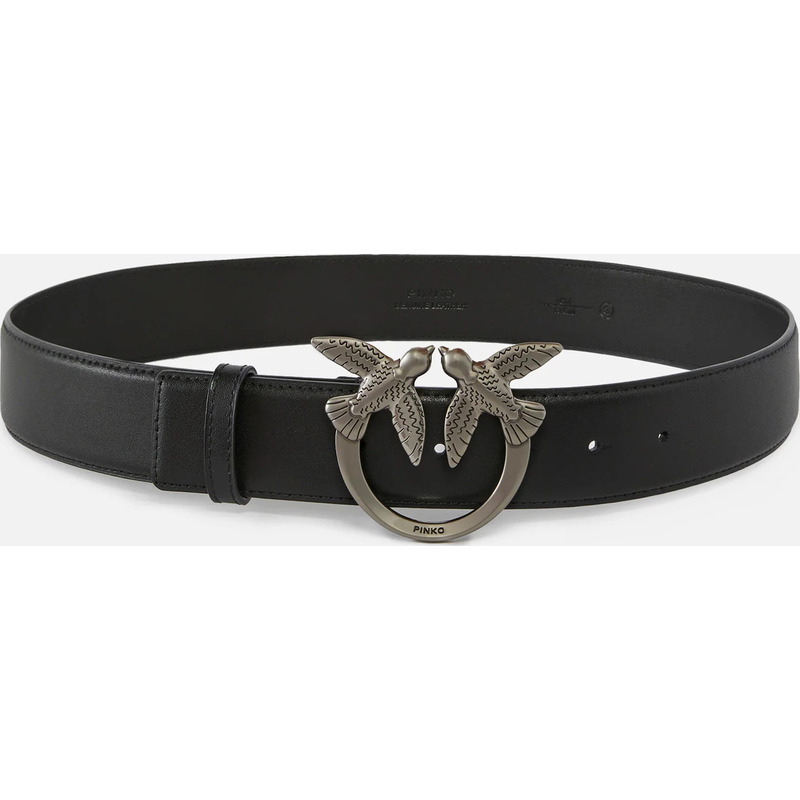 Ceinture large Love Birds en cuir 4cm