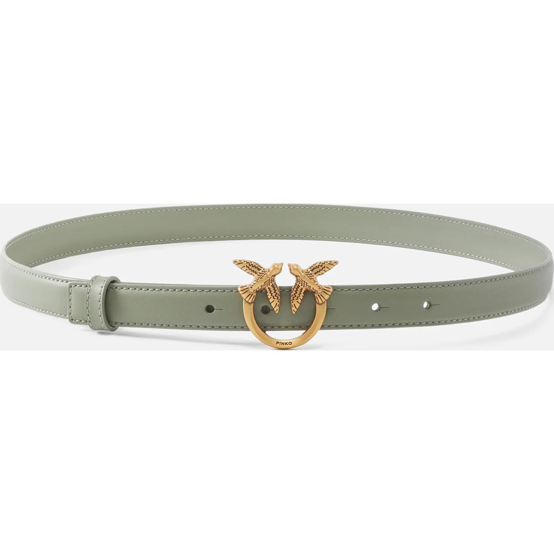 Fine ceinture Love Birds en cuir 2cm